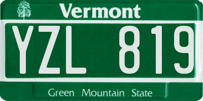 VT license plate YZL819