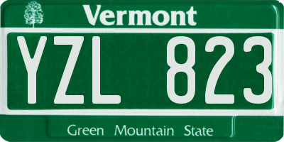 VT license plate YZL823