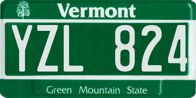 VT license plate YZL824