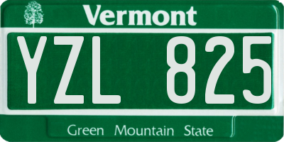 VT license plate YZL825