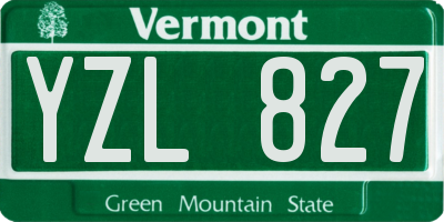 VT license plate YZL827