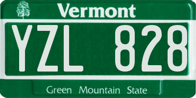 VT license plate YZL828
