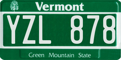 VT license plate YZL878