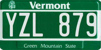 VT license plate YZL879