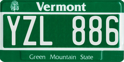 VT license plate YZL886