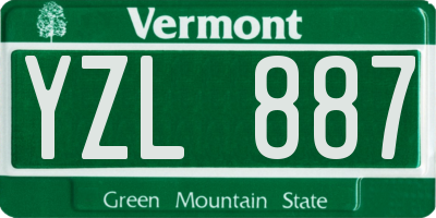 VT license plate YZL887