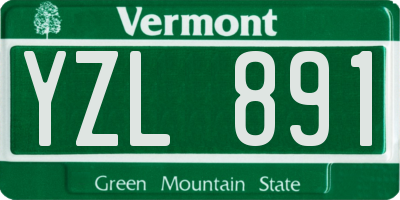 VT license plate YZL891