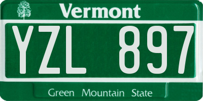 VT license plate YZL897