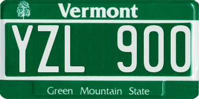 VT license plate YZL900