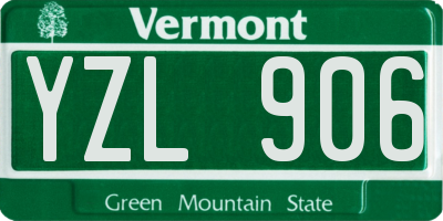VT license plate YZL906