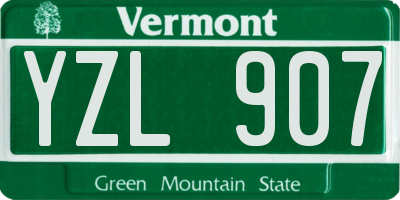 VT license plate YZL907