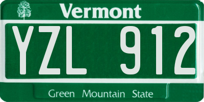VT license plate YZL912