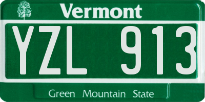 VT license plate YZL913
