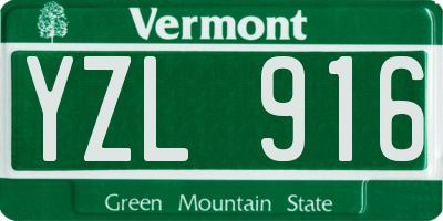 VT license plate YZL916