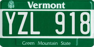 VT license plate YZL918