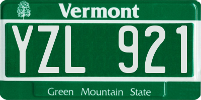 VT license plate YZL921