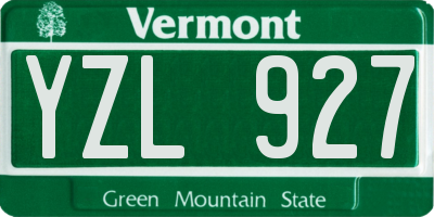 VT license plate YZL927