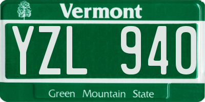 VT license plate YZL940