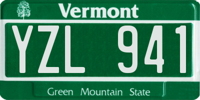 VT license plate YZL941