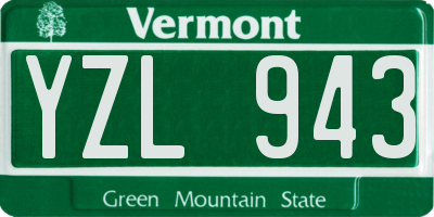 VT license plate YZL943
