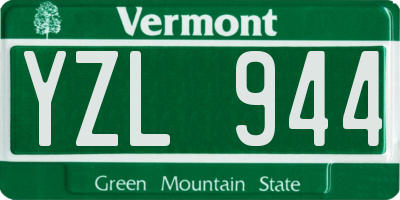 VT license plate YZL944