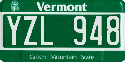 VT license plate YZL948