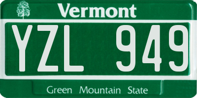 VT license plate YZL949