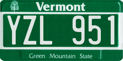 VT license plate YZL951