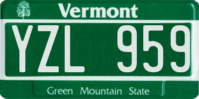 VT license plate YZL959