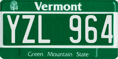 VT license plate YZL964