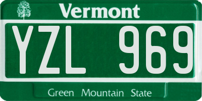 VT license plate YZL969