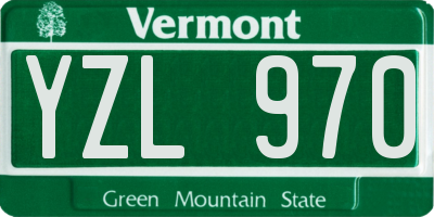 VT license plate YZL970