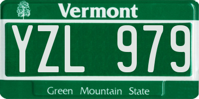 VT license plate YZL979