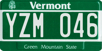 VT license plate YZM046