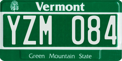 VT license plate YZM084