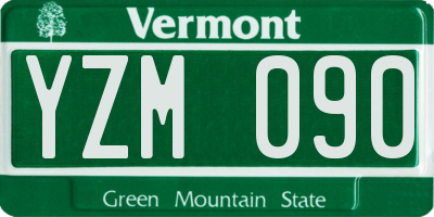 VT license plate YZM090