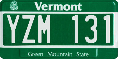 VT license plate YZM131