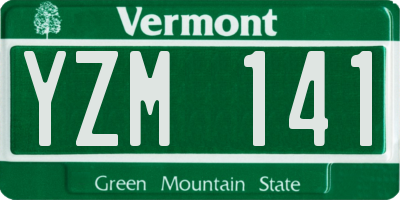 VT license plate YZM141