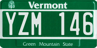 VT license plate YZM146