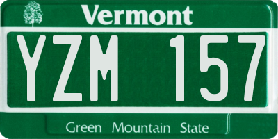 VT license plate YZM157