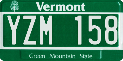VT license plate YZM158