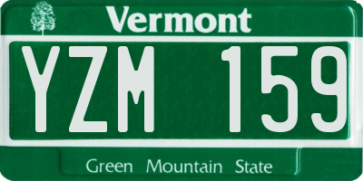 VT license plate YZM159