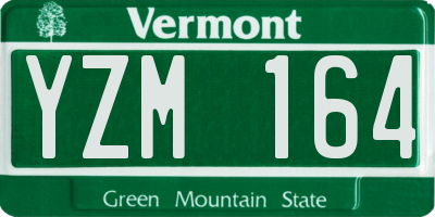 VT license plate YZM164