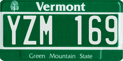 VT license plate YZM169