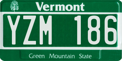 VT license plate YZM186