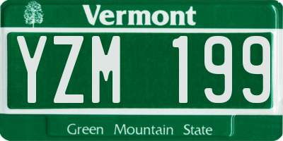 VT license plate YZM199