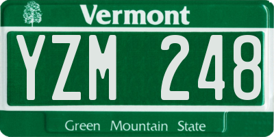 VT license plate YZM248