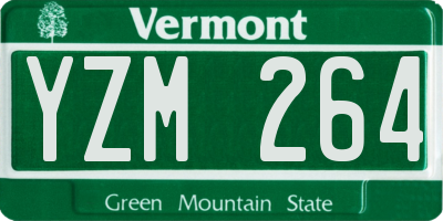 VT license plate YZM264