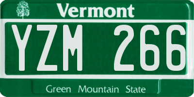 VT license plate YZM266