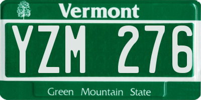 VT license plate YZM276